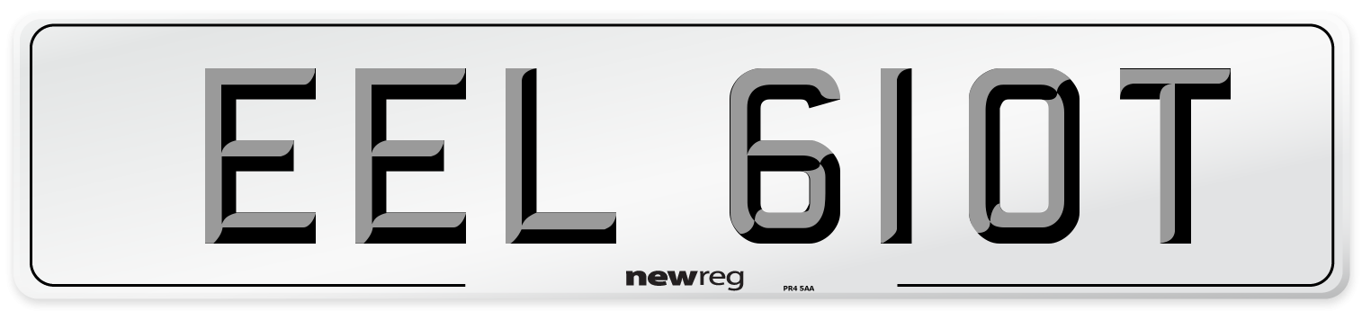 EEL 610T Number Plate from New Reg
